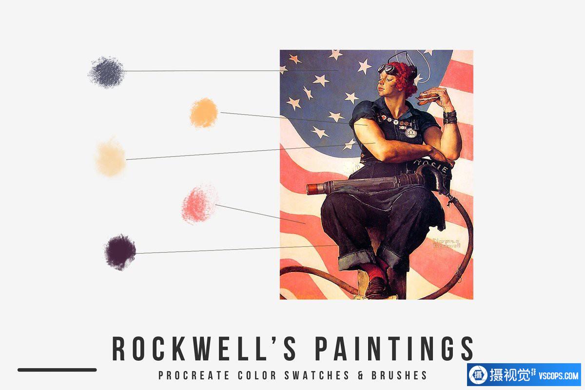 罗克韦尔（Rockwell）的Procreate笔刷和彩色色板插图2