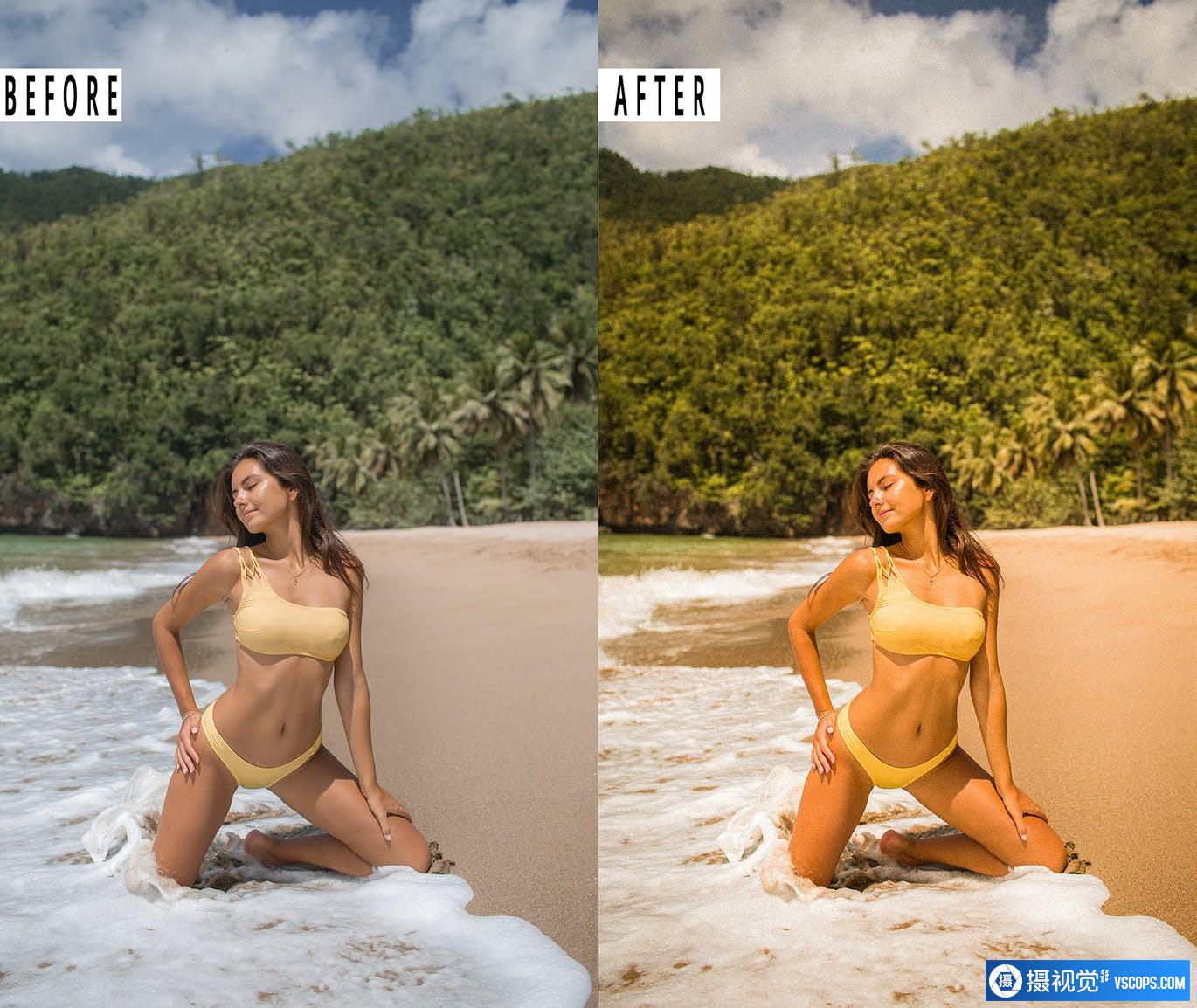 巴厘岛暖色调人像后期Lightroom预设 Bali Portrait Photoshop Action & Lightrom Presets Lightroom预设,效果图2