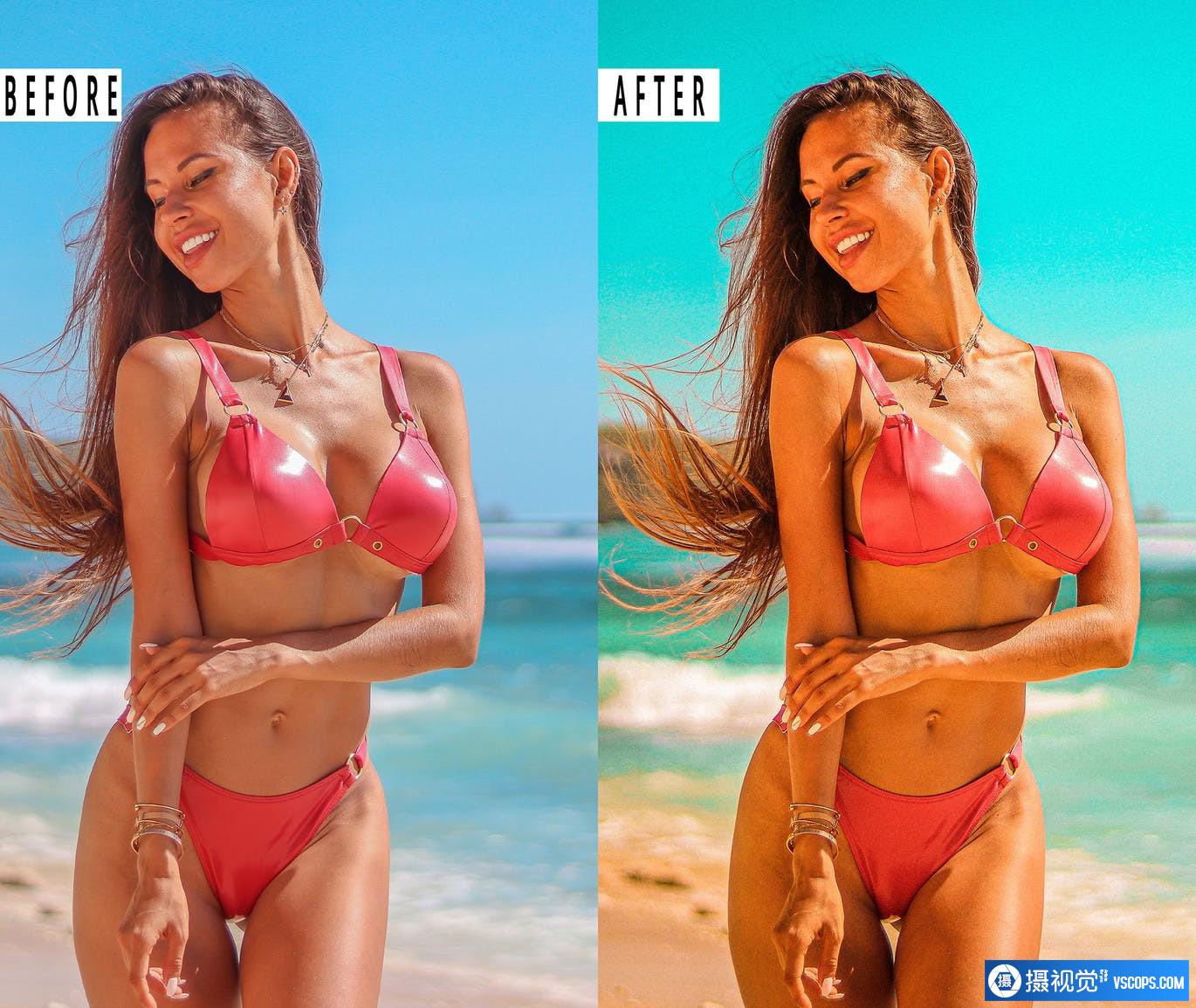 巴厘岛暖色调人像后期Lightroom预设 Bali Portrait Photoshop Action & Lightrom Presets Lightroom预设,效果图5