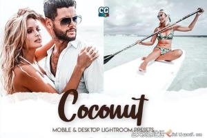 极简通透明亮棕白色人像后期Lightroom预设 Coconut - 5 Premium Lightroom Presets