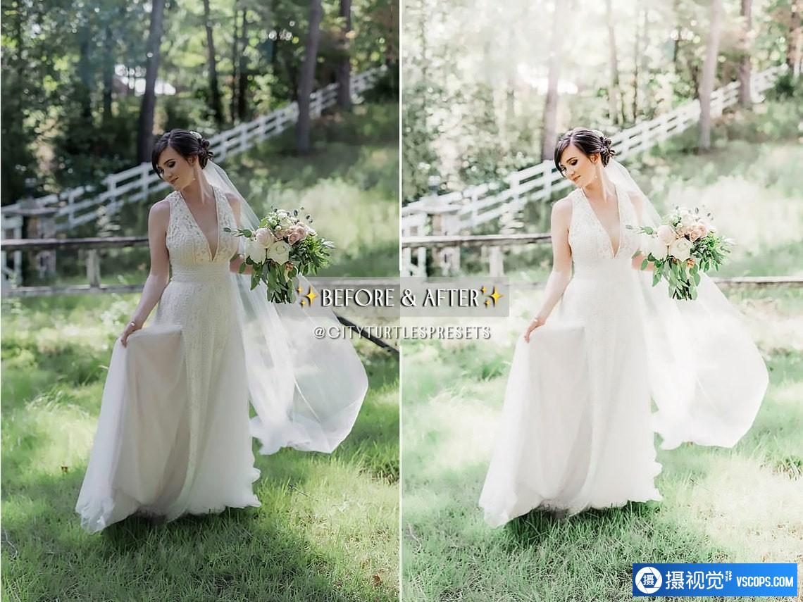 明亮通透婚礼人像胶片Lightroom预设 Light Airy Wedding HIM & HER Lightroom Presets Lightroom预设,效果图2