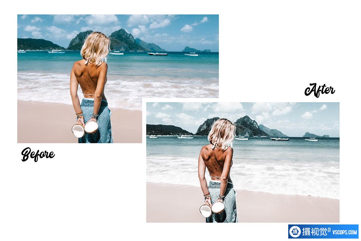 极简通透明亮棕白色人像后期Lightroom预设 Coconut - 5 Premium Lightroom Presets Lightroom预设,效果图2