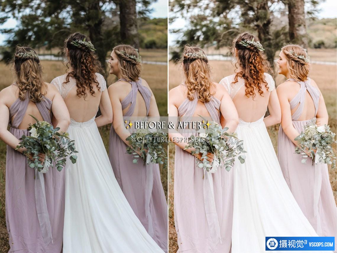 明亮通透婚礼人像胶片Lightroom预设 Light Airy Wedding HIM & HER Lightroom Presets Lightroom预设,效果图4