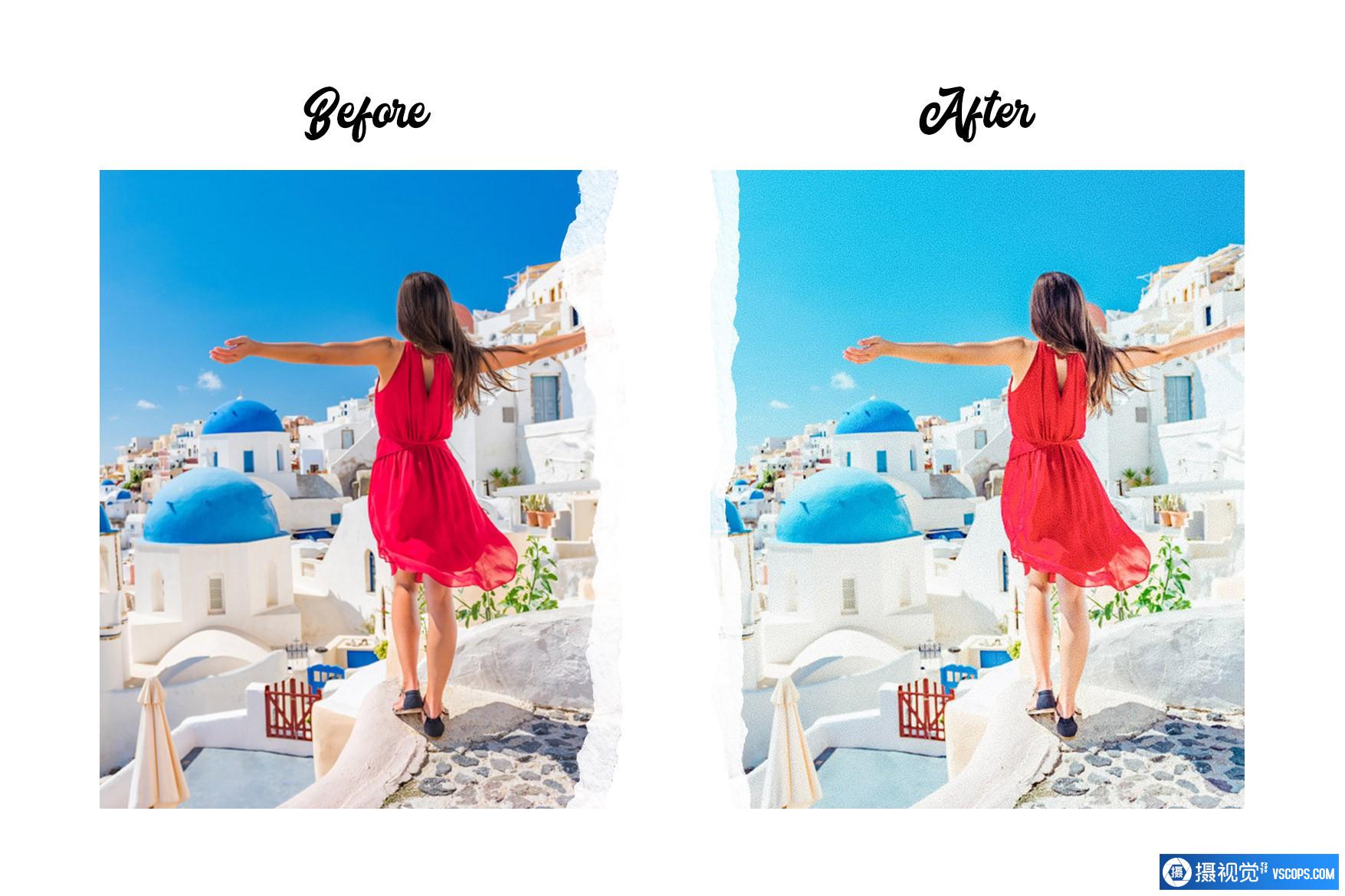 圣托里尼旅拍清新通透人像后期调色Lightroom预设 Santorini - 15 Premium Lightroom Presets Lightroom预设,效果图3 圣托里尼旅拍清新通透人像后期调色Lightroom预设 Santorini - 15 Premium Lightroom Presets Lightroom预设,效果图3