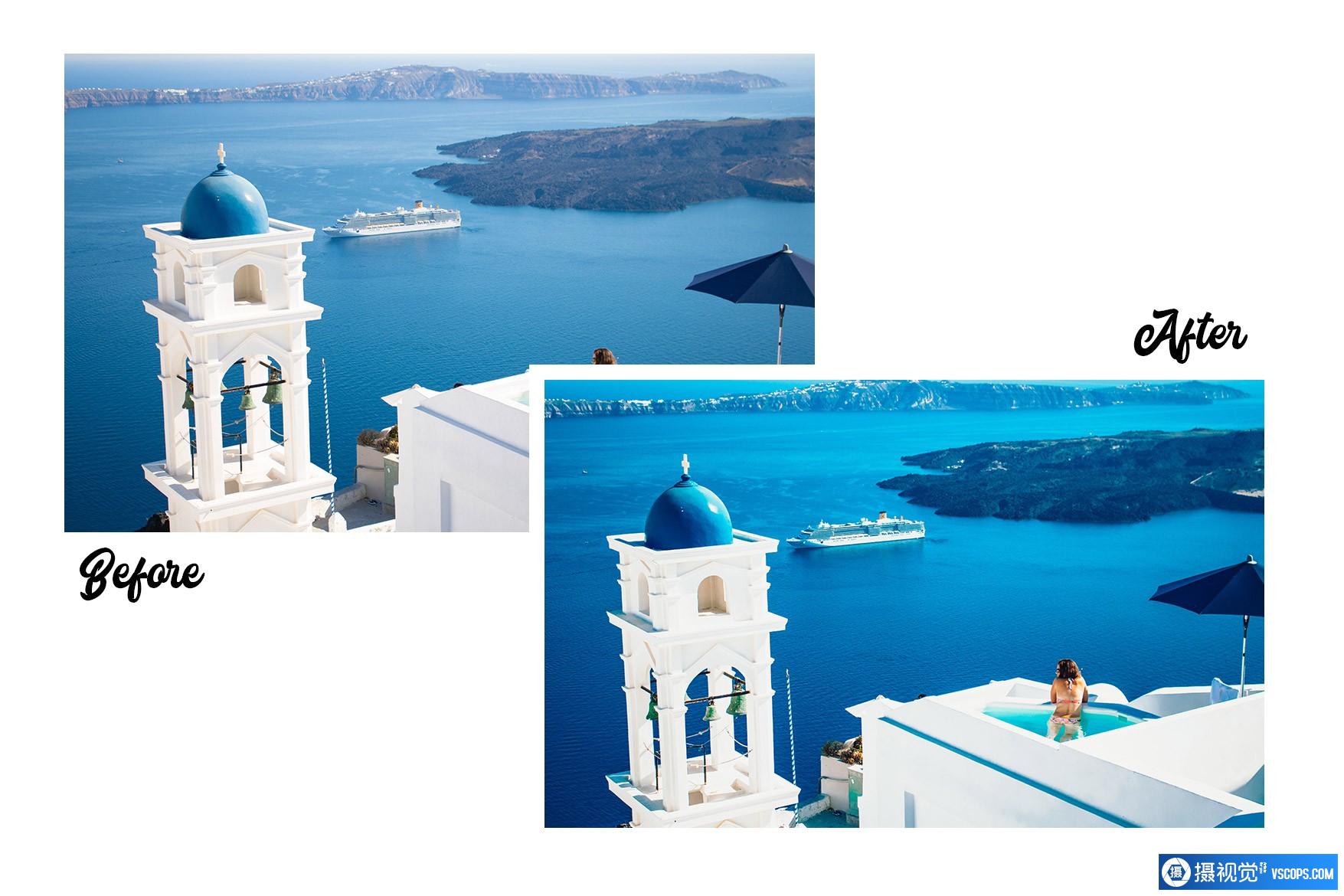 圣托里尼旅拍清新通透人像后期调色Lightroom预设 Santorini - 15 Premium Lightroom Presets Lightroom预设,效果图5 圣托里尼旅拍清新通透人像后期调色Lightroom预设 Santorini - 15 Premium Lightroom Presets Lightroom预设,效果图5