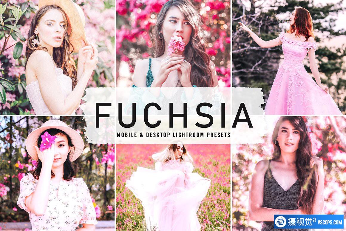 紫红色梦幻明亮人像后期调色Lightroom预设 Fuchsia Pro Lightroom Presets Lightroom预设,效果图1 紫红色梦幻明亮人像后期调色Lightroom预设 Fuchsia Pro Lightroom Presets Lightroom预设,效果图1