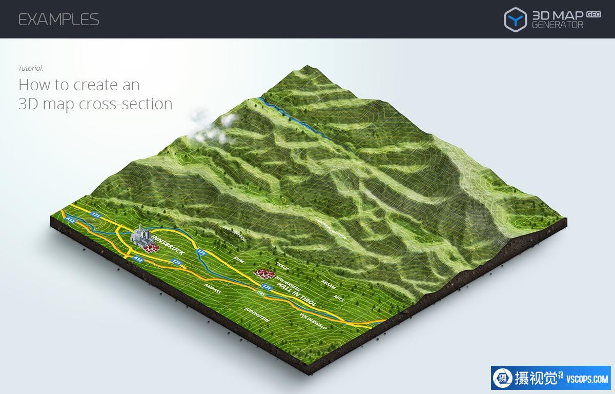 3D地图生成器PS扩展 3D Map Generator - GEO汉化版(附教程) ,效果图11