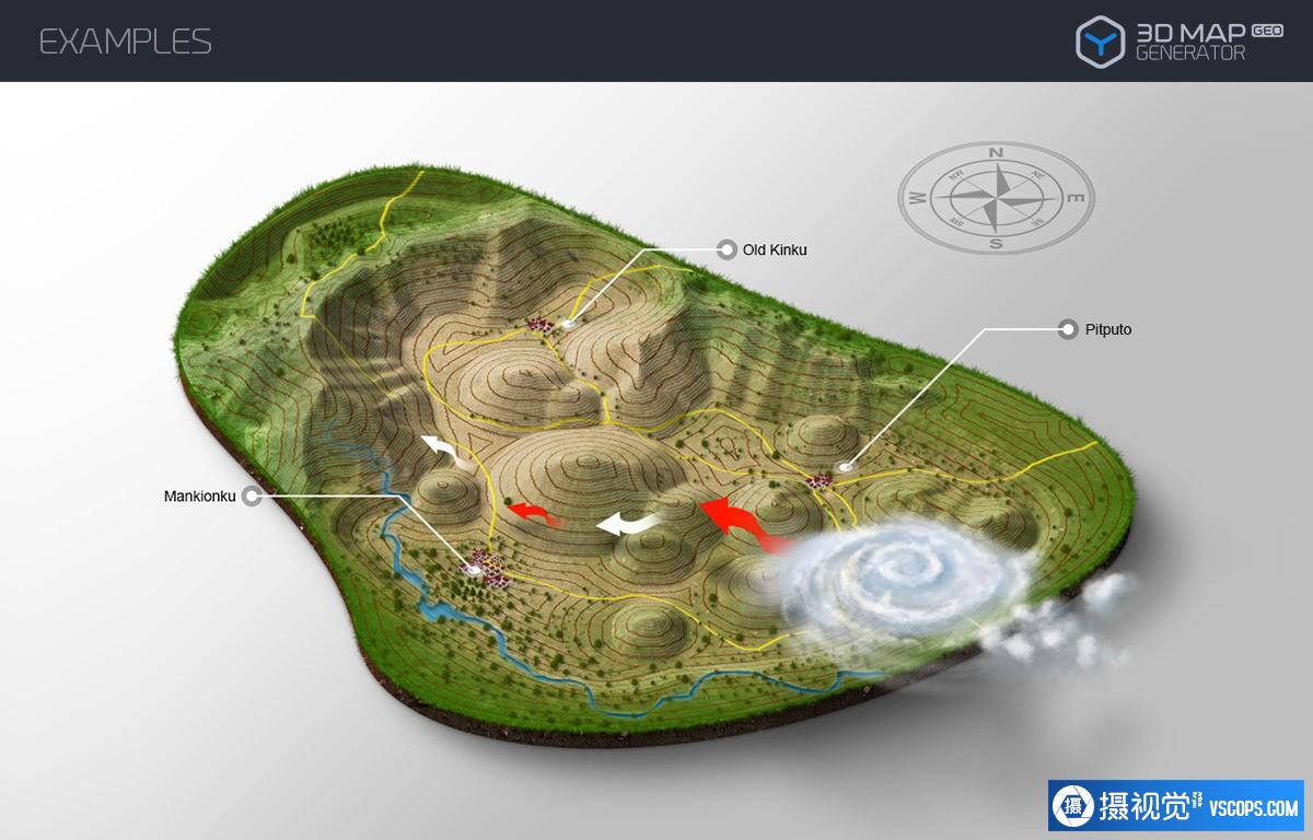 3D地图生成器PS扩展 3D Map Generator - GEO汉化版(附教程) ,效果图10