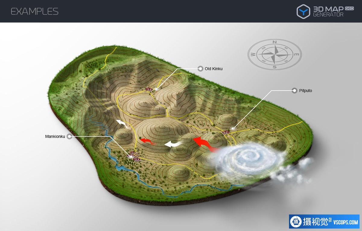 3D地图生成器PS扩展 3D Map Generator - GEO汉化版(附教程) ,效果图10 3D地图生成器PS扩展 3D Map Generator - GEO汉化版(附教程) ,效果图10