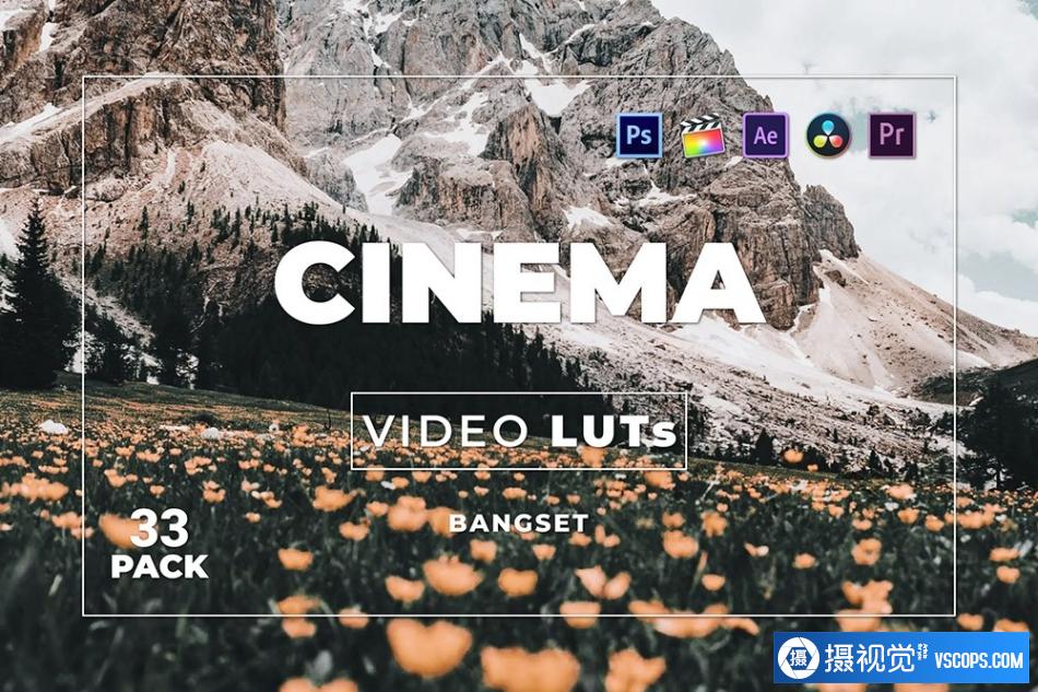 电影风光胶片视频调色LUT预设包 Bangset Cinema Pack 33  LUTs