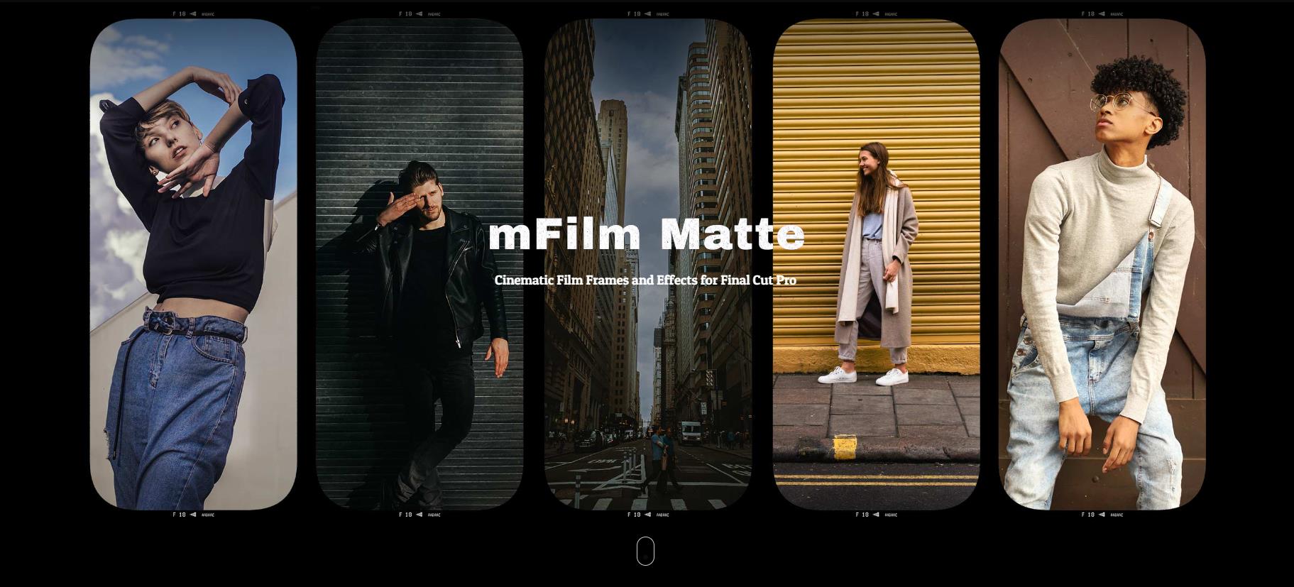 Final Cut Pro 电影复古美学怀旧胶片框胶片帧分屏遮罩叠加纹理转场过渡效果 MotionVFX – mFilm Matte插图1