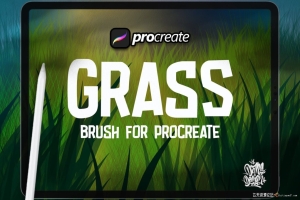 Procreate小草笔刷 Dansdesign Grass Procreate Brush