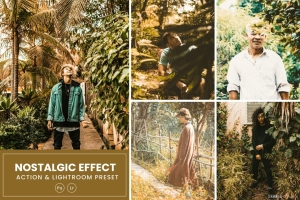 旅拍怀旧胶片后期调色PS动作及Lightroom预设 Nostalgic Effect Action & Lightrom Presets