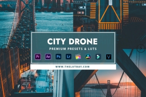 城市无人机航拍电影风光大片Lightroom预设及LUT预设 CITY DRONE Lightroom LUT