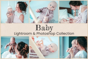 新生儿童明亮轻盈色彩Lightroom预设及LUT预设 Baby Lightroom Photoshop LUTs