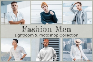 干净明亮时尚男性人像Lightroom预设LUT预设  Fashion Men Lightroom LUTs