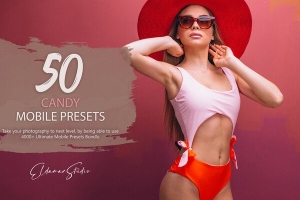 50个高级糖果人像Lightroom预设与手机LR预设 50 Candy Mobile Presets Pack