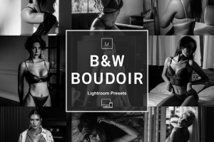 黑白胶片私房人像Lr预设 MePresets-B&W Boudoir Lightroom Presets