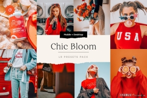 时尚明亮色彩人像写真Lightroom预设 Chic Bloom – 4 Lightroom Presets Set