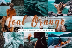 INS流行蓝绿色和橙色移动Lightroom预设 Teal Orange Mobile Lightroom Presets