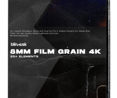 Blindusk - 4K 8mm 电影胶片颗粒叠加合成高清视频素材