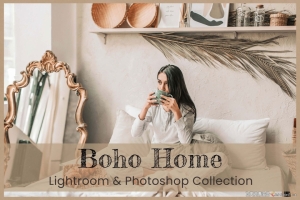 波西米亚风家庭人像LR预设/LUT预设Boho Home Lightroom Presets LUTs