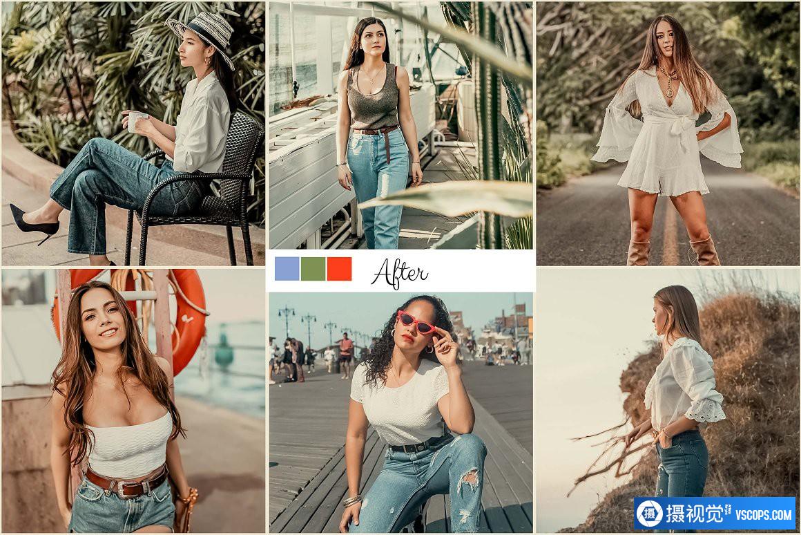 复古中性米色ins风人像Lightroom预设与手机版预设 10 Lightroom Presets Beige Lightroom预设,效果图3