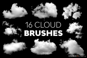 星空云彩笔刷 16款白云PS笔刷 Cloud Brushes