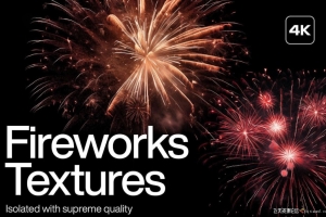 250张烟火烟花摄影后期合成素材 Fireworks Overlays for Photoshop