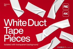 100张4K高清白色不干胶带纹理素材 White Duct Tape Textures