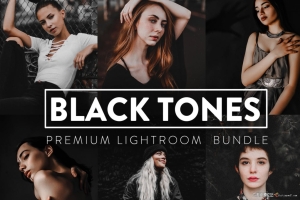 60个黑暗情绪人像Lightroom预设与移动LR预设合集 Black Tones Lightroom Presets