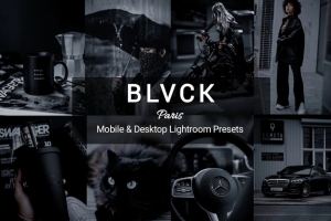 深黑色时尚电影风格人像Lightroom预设 Blvck Paris Lightroom Presets