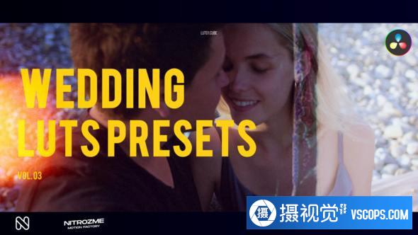 电影婚礼胶片LUT预设 Wedding LUT Vol. 03 for DaVinci Resolve