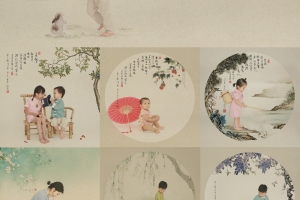 影楼中国古风童趣儿童工笔画系列-《经典模板》9P