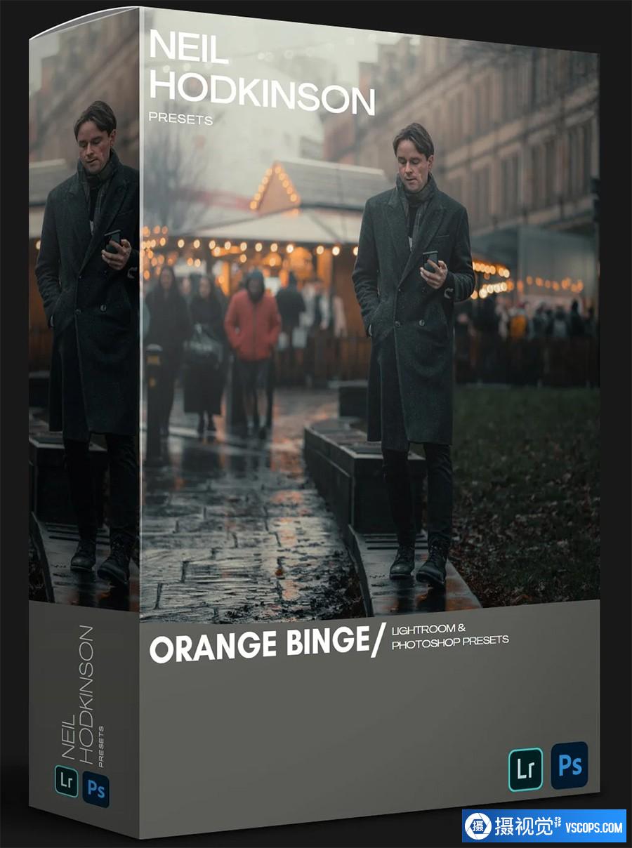 经典橙色调电影色调Lightroom预设 Neil Hodkinson - Orange Binge Presets