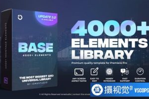 PR脚本BASE预设包-4000+4000种视频转场标题字幕条动态图形包
