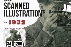 30 多幅 1932 年的复古扫描插图 — 1200 DPI