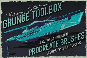 Grunge Toolbox Procreate 画笔 Procreate笔刷iPad垃圾刷纹理画笔