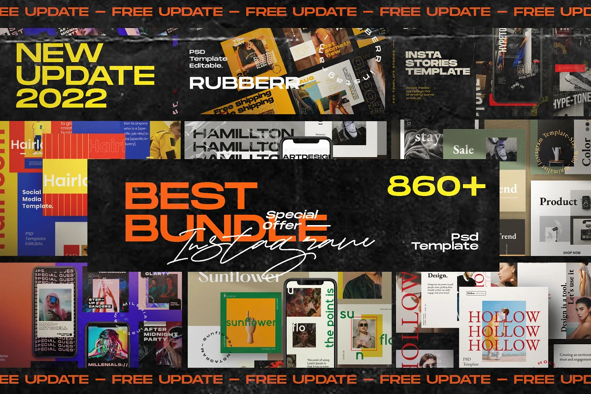 海报广告INSTAGRAM 媒体套件模板 Best Bundle INSTAGRAM Media Kit插图