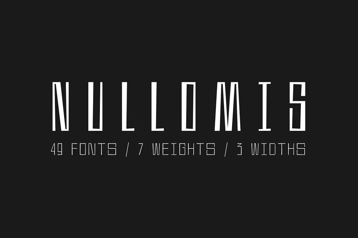 Nullomis 现代显示字体插图