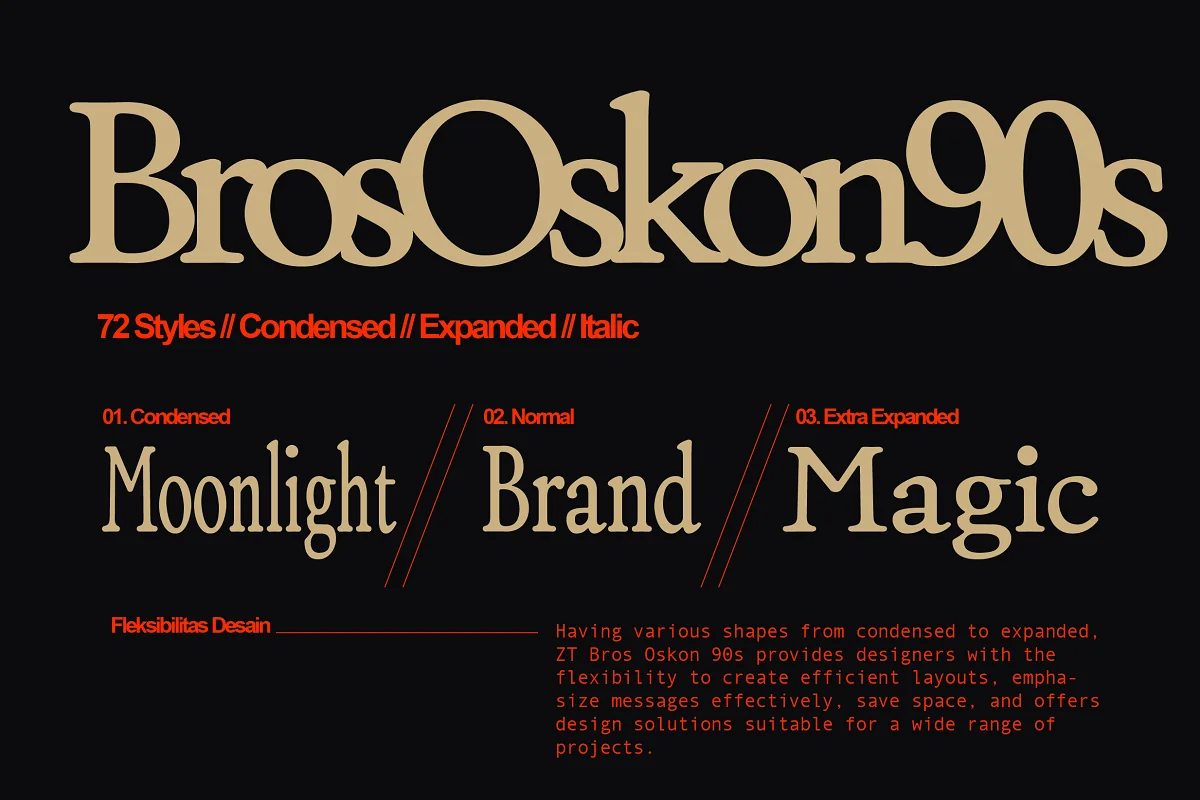 Ztbrososkon90年代 复古字体 - 72 款式排版灵感创意字体设计怀旧复古设计字体魔术平面设计师插图2