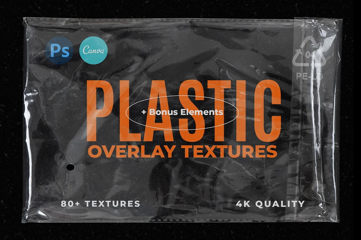 80+ 塑料覆盖纹理塑胶覆盖聚氯乙烯玻璃纸胶带保鲜膜 Plastic Overlay Textures + BONUS插图